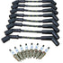 New Dragon Fire Performance Tune Up Set Spark Plugs & 9.5" Vintage Cloth Braided Plug Wires For 2014-2021 Cadillac Chevy & GMC 5.3L 6.2L 6.6L V8