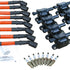 Dragon Fire Performance Tune Up Set With Ignition Coils Spark Plugs & 9.5" Fiberglass Sleeved Plug Wires For 2014-2021 Cadillac Chevy & GMC 5.3L 6.2L 6.6L V8 Kit-1447