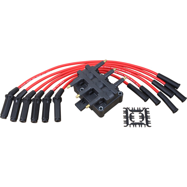 thumbnail image 2 of Dragon Fire Performance Tune Up Ignition Coil Pack And Spark Plug Wire Set For 2001-2009 Chrysler Town And Country Pacifica Dodge Caravan Grand Caravan 3 3l 3 8 2 of 11
