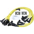 Dragon Fire Retro Street Series Yellow Transparent Spark Plug Wire Set For Chevy SBC BBC With Male HEI Terminal Caps 283 305 307 327 350 383 396 400 427 454