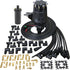 Dragon Fire Performance Pro Series Ready To Run Ignition Distributor Coil and 90° Spark Plug Wire Set For Chevy 327 350 427 454 With Tach Drive V8