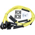 DragonFire Retro Transparent Yellow Spark Plug Wire Set Straight 180 Degree Boots For Chevy SBC BBC Male HEI Cap 283 305 307 327 350 383 396 400 427 454