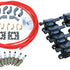 Dragon Fire Performance Custom Fit Tune Up Set With Coils Iridium Spark Plugs and Universal LS Plug Wires For 2014-2021 Cadillac Chevy & GMC 5.3L 6.2L 6.6L V8  Kit-1405