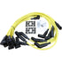 Dragon Fire Retro Race Series Transparent Yellow Spark Plug Wire Set 135 Degree Boots For 1979-1991 Ford SBF 221 260 289 302 351W