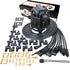 Dragon Fire Performance All In One HEI Ignition Distributor and 90° Spark Plug Wire Set For Chevy 327 350 427 454 With Tach Drive V8