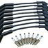 Dragon Fire Performance Tune Up Set Complete With Spark Plugs & 12" Ceramic Spark Plug Wires For 2014-2021 Cadillac Chevy & GMC 5.3L 6.2L 6.6L V8