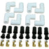Set of 8 New Dragon Fire Performance Direct Fit 90 Degree White Ceramic Extreme Heat Plug Wire Boot Conversion Kit For All 8mm / 8.5mm Spark Plug Wires
