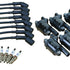 Dragon Fire Performance Tune Up Set Ignition Coils Spark Plugs & 12" Ceramic Spark Plug Wires For 2014-2021 Cadillac Chevy & GMC 5.3L 6.2L 6.6L V8  Kit-1443