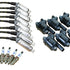 Dragon Fire Performance Tune Up Set Ignition Coils Iridium Spark Plugs & 10.5" Cloth Braided Plug Wires For 2014-2021 Cadillac Chevy & GMC 5.3L 6.2L 6.6L V8  Kit-1306
