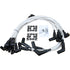 Dragon Fire Retro Race Series Clear Spark Plug Wire Set 135 Degree Boots For 1979-1991 Ford SBF 221 260 289 302 351W