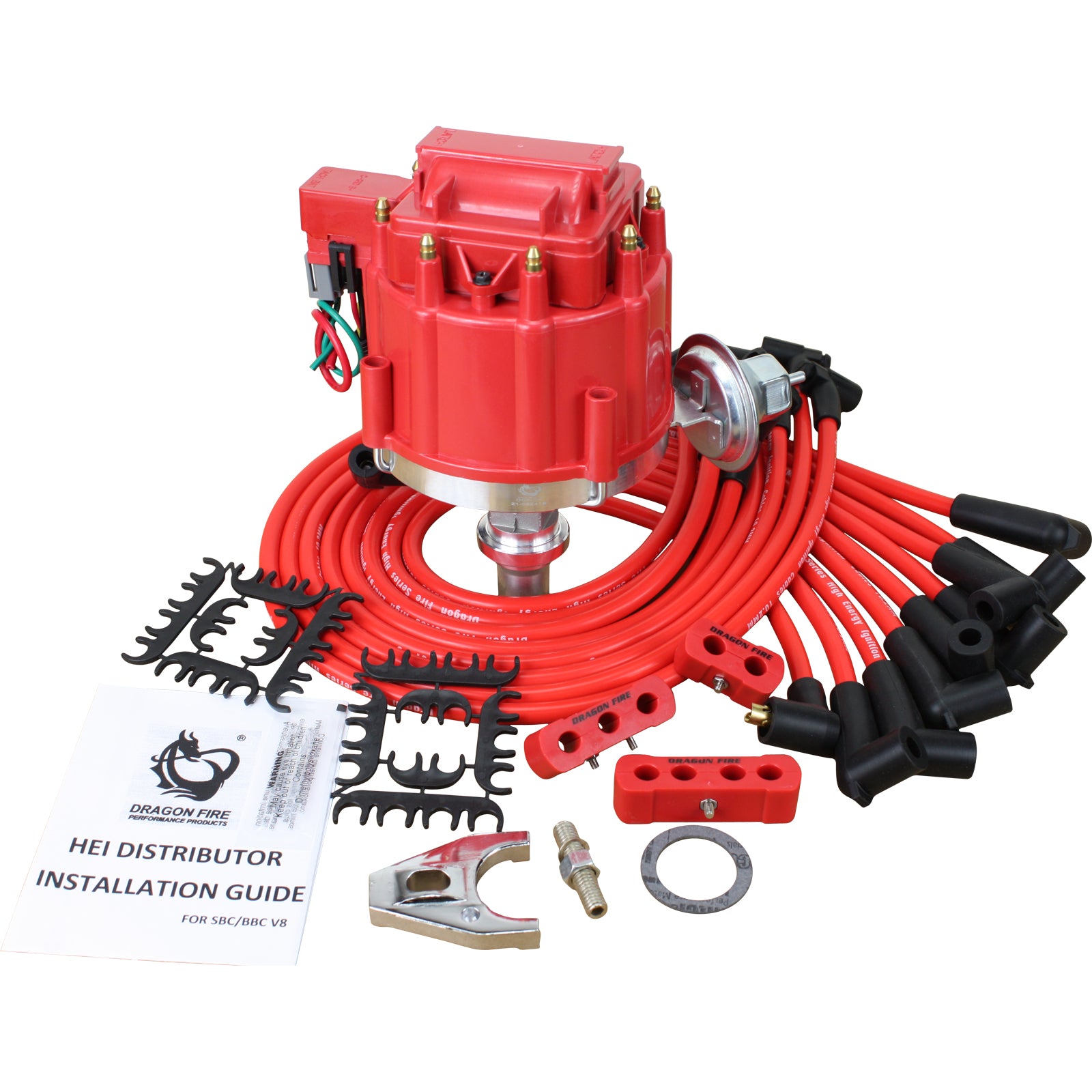 Red HEI Ignition Distributor For GM 250 292 230 Inline 6 Cylinder - Part 6522R
