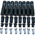 Set of 8 New Dragon Fire Performance Direct Fit 180 Degree Black Ceramic Extreme Heat Spark Plug Wire Boot Conversion Kit For All 8mm / 8.5mm Plug Wires