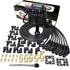 Dragon Fire Performance Black Out Kit All In One HEI Ignition Distributor and 135° Ceramic Spark Plug Wire Set Compatible  With Ford 221 255 260 289 302 302W V8