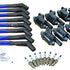 Dragon Fire Performance Tune Up Set With Ignition Coils Spark Plugs & 9.5" Fiberglass Sleeved Plug Wires For 2014-2021 Cadillac Chevy & GMC 5.3L 6.2L 6.6L V8  Kit-1452