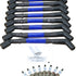 New Dragon Fire Performance Tune Up Set With Spark Plugs & 9.5" Fiberglass Sleeved Plug Wires For 2014-2021 Cadillac Chevy & GMC 5.3L 6.2L 6.6L V8